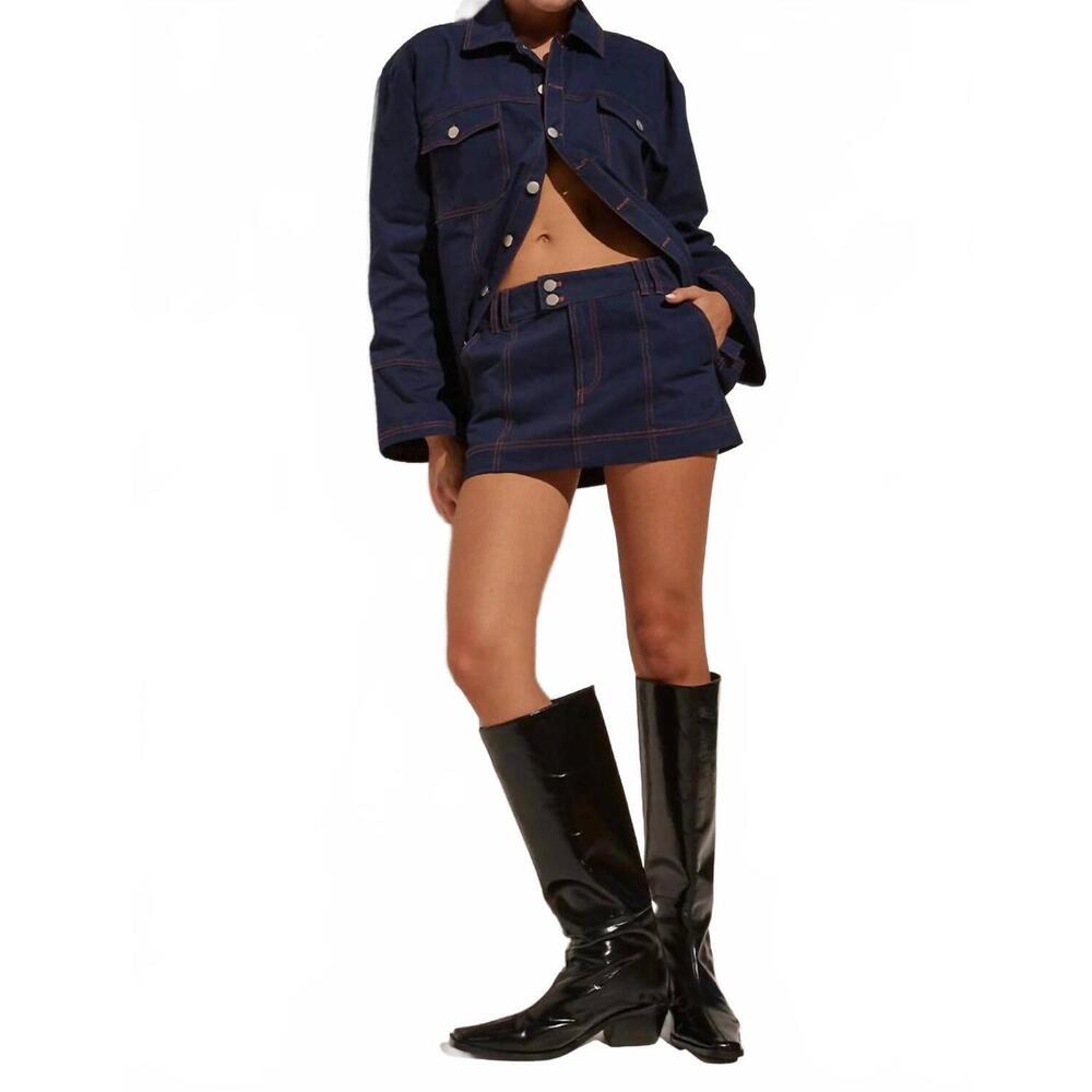 NEW SEVEN WONDERS veronica mini skirt in navy
